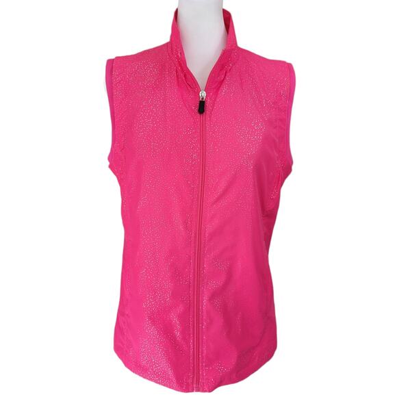Monterey Club Pink Sparkle Sleeveless Vest Size Small Haven Green Valley AZ - Picture 1 of 8